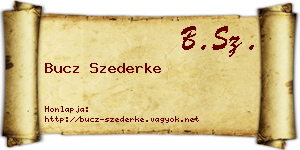 Bucz Szederke névjegykártya